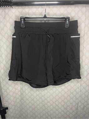 Black Athletic Shorts with Drawstring